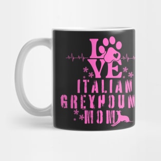 Italian greyhound mom heartbeat Mug